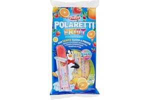 LUCGEL Polaretti Ghiaccioli pronti da gelare con Sorpresa Fruit Green Dolfin con Succo di Frutta, 50 pezzi