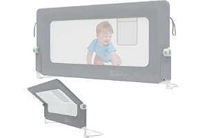 FIVMEN Sänggaller, 200 cm, fallskydd, sängskydd, justerbar höjd, barn, sängskydd, vikbart 180 grader, babygaller, barnsängsskydd för barnsäng, föräldrarnas sängar