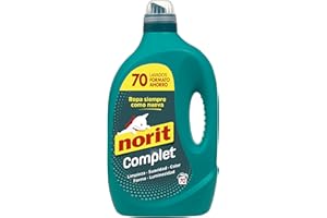 Norit Complet - Detergente Líquido para Toda la Ropa, Máxima Limpieza y Luminosidad, Cuida y Suaviza el Tejido, Mantiene Aspecto, Forma y Color Tras Lavado, 70 Lavados - 3500 ml