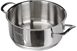 Tognana Vanitosa - Cazuela de 20 cm con 2 Asas, Acero Inoxidable, Color Plateado