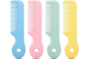 MEGAVOW 4 Pièces Brosse à Cheveux et Peigne, Petite Brosse Cheveux Démêlante pour Filles Garçons Coiffure Cheveux Secs et Mouillés Femmes Mignonnes Cadeau