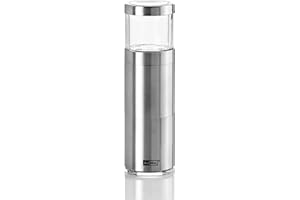AdHoc PM87 MUSKATINO Nutmeg Grinder | Stainless Steel/Acrylic | Aroma Cap, Compact | (H) 125mm x (D) 38mm | Clear/Silver
