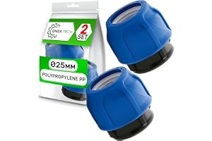 2 stycken polypropylen PP plugg Ø 25 mm PN16 bar för PE-rör - ONIX TECH