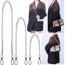 PATIKIL 2 Pack Leather Purse Handle Straps - 47 Inch, White PU Leather With Metal Buckle, Replacement Bag Straps