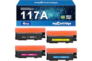 MYCARTRIDGE Kompatybilny z HP 117A zestaw tonerów, zamiennik do HP Color Laser MFP 178nwg 179fwg 178nw 150nw 179fnw 150a W2070A W2071A W2072A W2073A (czarny cyjan żółty magenta, opakowanie 4 szt.)