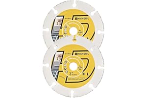 HIGHDRIL Disco de Carburo para Madera - 75mm x 2 Soldadura al Vacío Disco Corte para Plástico, Madera y Fibra de Vidrio