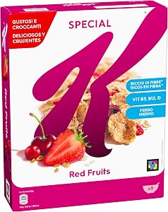 Kellogg's Special K | Gusto Frutti Rossi | Croccanti Fiocchi Multicereali con Fragole 290g
