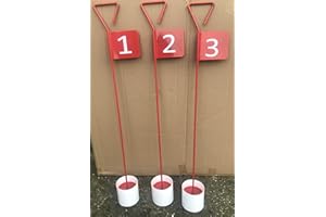 JL Golf Numbered Metal Professional Putting Green Flag and Hole Cup 90cm Choose numbering
