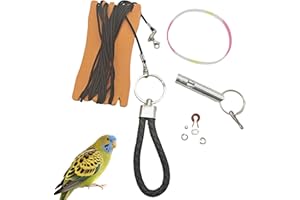 Hayaww 3 m Harnais Perroquet Laisse Perruche Harnais Perroquet Corde Volante Harnais pour Perroquet Laisse Harnais pour Oiseaux Perruche Corde D'entraînement Laisse pour Petit Perroquet (3 m)