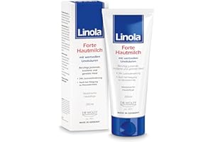 Linola Forte Hautmilch - 1 x 200 ml - Intensiv pflegende Creme gegen Juckreiz mit 24h Wirkung | Bodylotion für trockene, gereizte oder zu Neurodermitis neigende Haut | hilft ab der ersten Anwendung