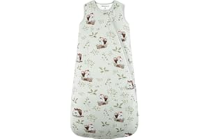 Mosebears Saco de Dormir para Bebé de Invierno Fibra de Bambú 2.5 Tog,Super suave y cálido.(Green Animal,18-36 Meses)