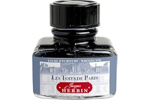 Jacques Herbin 13806T - Flacon d'encre à écrire pour stylo-plumes et stylos roller - 30 ml - gris - Les toits de Paris