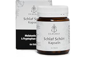 ‎ELBGRAS Elbgras - Schlaf-Schön-Kapseln mit Melatonin - H²-BMTL-Formel - Vegan