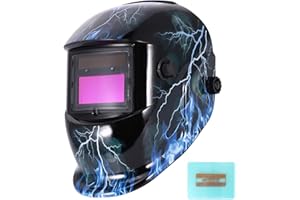 DEECOZY Welding Mask Auto Darkening, Solar Welding Mask for Eye Face Protection, Adjustable Lightweight and Comfortable Welding Helmet with Shade Range 9-13, for TIG, MIG, Arc Weld Grinding