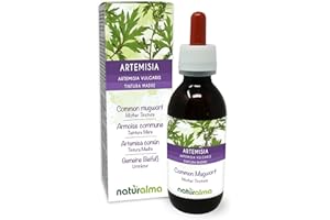 Artemisia comune (Artemisia vulgaris) erba con fiori Tintura Madre analcoolica Naturalma - Estratto liquido gocce 120 ml - Integratore alimentare - Vegano