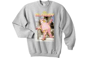 Sanfran Clothing Mr Blobby Homage Top Funny UK Tribute Gift for TV 90's Icon Legend Noel Jumper Sweater