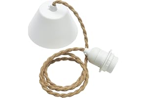 PR Home of Scandinavia Cordset Pendelaufhang E27 mit gedrehten Textilkabel Jute beige 120cm