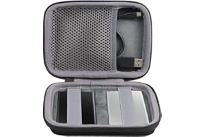 ‎CO2CREA co2CREA Hard Travel Case for Samsung T7/T7 Touch External SSD Portable (Box Only) (for T7/T7 Touch 2 in 1 Black+Grey Interior)