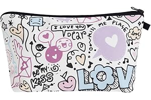 PREMYO Trousse de Maquillage Femme - Trousse Scolaire Fille Ado - Pochette École Collège Vanity Case