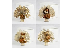 DLM BOMBONIERE DLM26725 (Kit 6 Pezzi) Calamita Magnete Albero della Vita e Animali Elefante Leone Coniglio Orsetto bomboniera