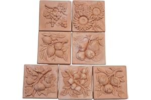 TERAMICO Decorazione murale - pere, limoni e molto altro in terracotta italiana con motivi diversi - Resistente al gelo