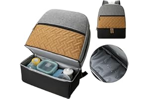 ROYAL FAIR Baby Changing Nappy Bag Backpack Multifunctional, Mother and Baby Travelling Backpacks, Portable Changing Mat, with Insulation Compartment, Light Grey Colour