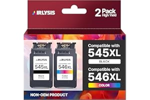 AIRLYSIS PG-545XL CL-546XL Cartouche d'encre Remplacement pour Cartouche Canon 545-546 pour Pixma TS3350 TR4550 TS3450 TS3150 MG2555S TS3151 TS3355 TS3351 TS3452 MG2950 MG2450 TS3451 (Noir, Couleur)