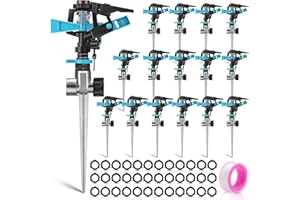 CHENGU Lawn Sprinkler Automatic Garden Sprinkler 360 Degree Rotating Water Sprinkler Yard Sprinkler for Lawn Garden Flower Grass Irrigation Kids Playtime(16 Pack)