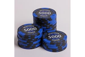 Redtooth Poker 14 Gram Casino Poker Chips | Pack of 25 with Denomination of 5000 Value | 40mm Diameter