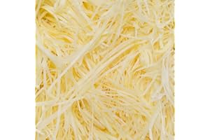 ANJING 1000g Shredded Tissue Paper for Gift Boxes, Dust-Free Shredded Paper for Hampers, Hampers Filling, Basket Packaging Filler, Cream Yellow