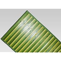 BIANCHERIAWEB Tappeto Bamboo Degradè Verde, Passatoia cucina 50x230 cm, Tappeto cucina antiscivolo 100% Bambù, Corsia per cuc