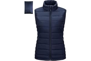 Outdoor Ventures Womens Puffer Gilet Packable Quilted Vest Padded Outwear Vest Bodywarmer Ladies Windproof Sleeveless Jacket Hiking Running Golf Riding
