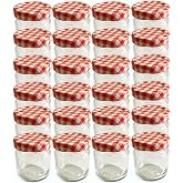 100 Stück Sturzgläser 37 Ml Mit Schraubdeckel – Rund, Weiß, Für Marmelade, Honig, Senf & Zum Einkochen