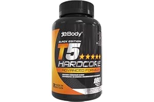 EBODY T5 Fat Burners Hardcore Suitable for Vegetarians 180 Capsules Weight Management Supplement for Men & Women