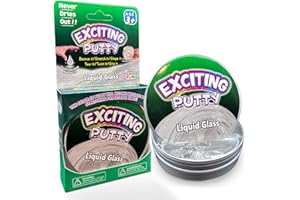 BODYGENIX Liquid Glass Putty - 2 x Clear Transparent Squeezable Exciting Putties Non-Toxic Long Lasting Non-Drying Stress Relief Hand Exercise Science Learning & Fun for Kids