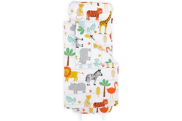 Bloomsbury Mill - Tapis de sieste super doux pour enfant - Comprend un oreiller, un tapis et une couverture - Sac de couchage ultime pour la crèche, la sieste, les voyages et les soirées pyjama