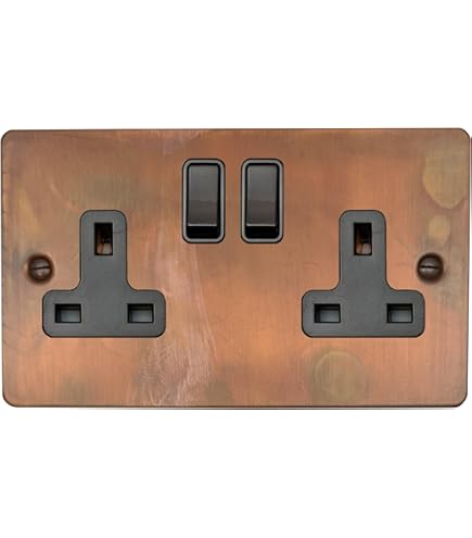 G H Flat Antique Copper LED Dimmer (1 Gang/250W - View #2