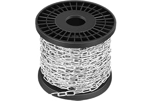 Kedja i rostfritt stål, metervara, 15 m, stålkedja, 1,5 mm, metallkedja för upphängning med spole, länkkedja i rostfritt stål
