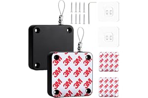 DONGZQAN 2 Pièces le Ferme-Porte Sans Poinçon, 1000g, Ferme-Porte Automatique Sans Poinçon, Ferme-Porte Sans Poinçon à Fermeture Automatique pour la Plupart Des Portes(noir)