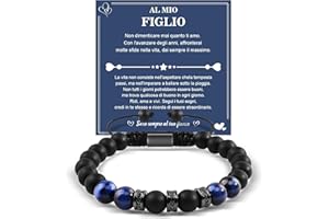 YELUWA Bracciale Figlio Regali Per Figlio Regali Per Figlia Da Mamma E Papà Bracciale Mamma Figlio Mio Figlio Bracciale Intrecciata Regalo Ispirazionali Regali Compleanno Per Figlio