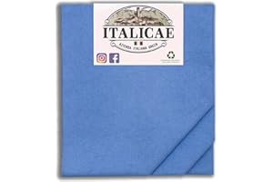 ITALICAE - panno microfibra vetri MADE IN ITALY - azzurro 3PZ 40x35cm - Panni vetri senza aloni ultra assorbenti perfetti per le finestre - professionale pulisce senza spray