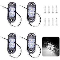 Lot De 4 Feux De Gabarit Latéraux à LED Blancs, Indicateur De Position Avant De Camion Avec Reflecteur Pour Remorque Fourgonnette 10 30 V Jaune 97134171