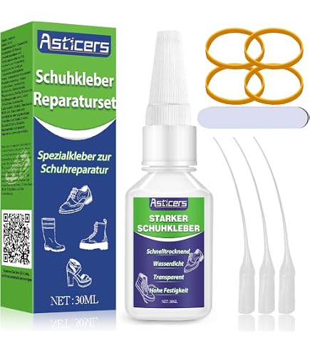 Schuhkleber, Transparenter Schuhsohlen Kleber, Extra Stark Wasserfest, Zum Reparieren Von Getragenen Schuhen, Stiefeln, Leder Usw (Schuhkleber 30g, 1) Baumarkt