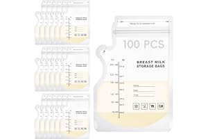 JETOP 100 Pcs Breast Milk Storage Bag BPA & BPS Free, 250ml Milk Storage Bags Breastfeeding Breastmilk Storage Bag Sterile Breast Milk Freezer Bags Pre-sterilised Breast Milk Pouches Breastmilk Containers