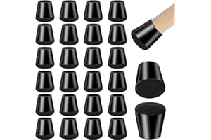 YSWOVUO 24 Pièces Protection Pied de Chaise en Silicone Embout Feutre, Noir