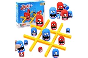 PIPIHOME (Big Eat Small) Zestaw Tic Tac Toe, zabawna gra do układania w stos, dla 2 graczy Tic Tac Toe Big Eat Small Game, Big Eat Small strategiczna gra zabawka dla dzieci zabawka edukacyjna (1)