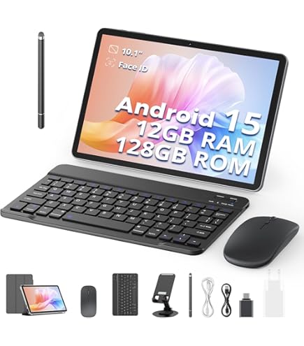 TABWEE T20 Tablet with Keyboard - Android 15, 24GB RAM +