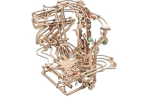 UGEARS Drewniana Kulkowa Wyciągarka Łańcuchowa - Mechaniczne Drewniane Puzzle 3D dla Dorosłych, Zestaw Modeli DIY dla Dorosłych, Unikalne Puzzle dla Dorosłych - Gra Kulkowa 3D Prezenty - 400 Sztuk