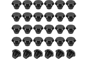 PATIKIL 5mm Diametro Tappo Rotondo Silicone, 30pz Tipo Bloccaggio Mobili Tappo Foro Pulsante Protettivo Copertura Testa per Foro 2,5-5mm per Sigillare Foro Cilindro Passacavi, Nero