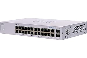 Cisco Business 24-portowy przełącznik niezarządzalny GE (CBS110-24T-D), zawiera 2x1G SFP, ograniczona dożywotnia ochrona